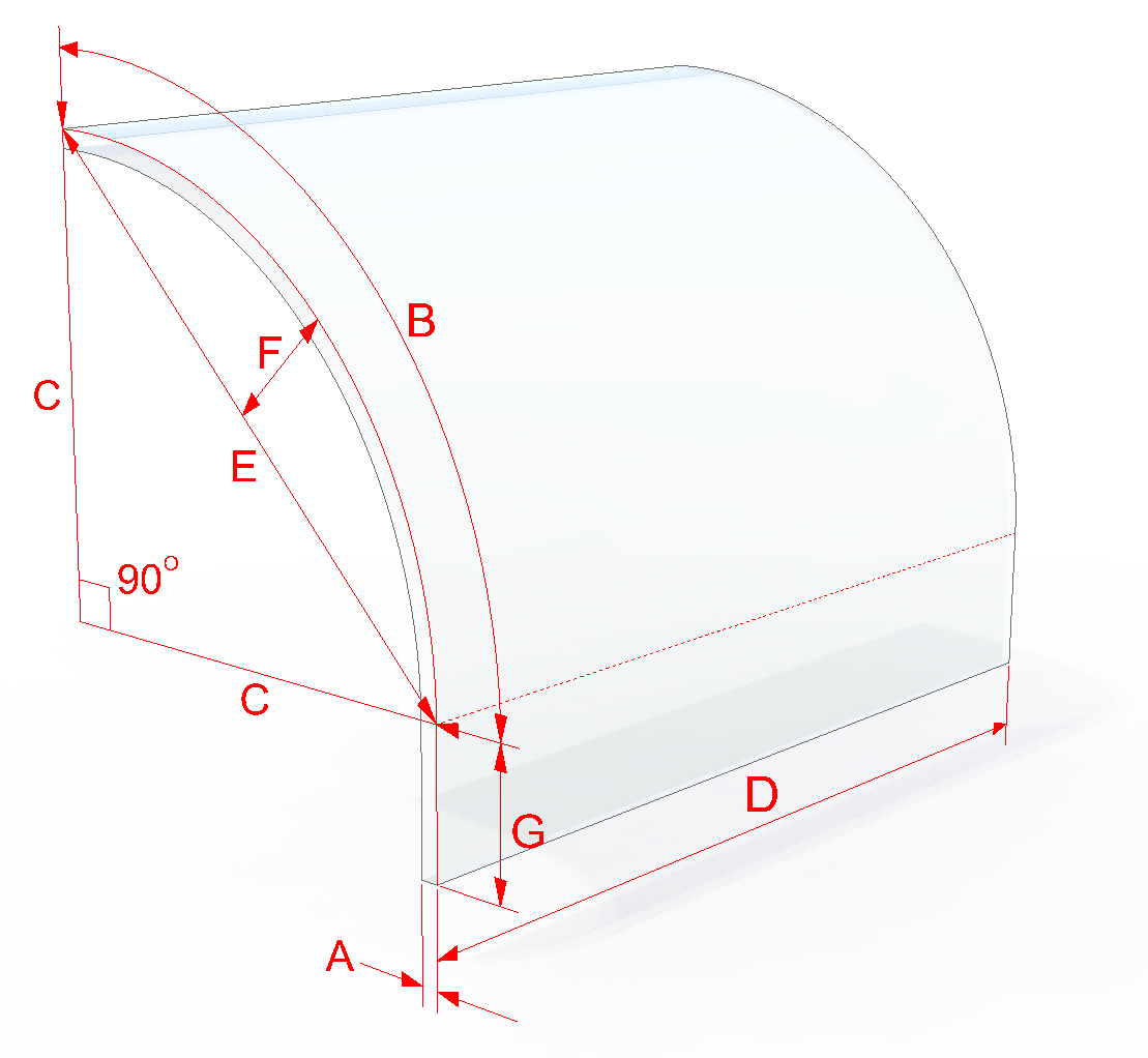 Bent Glass - Typical Bending Parameters